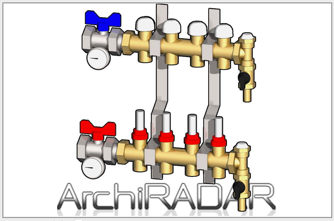 brass floor manifold archicad 02